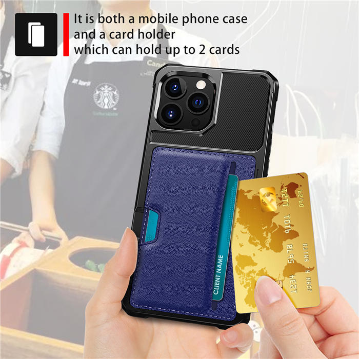 Shockproof Card Slot Magnetic PU Leather + TPU Phone Case