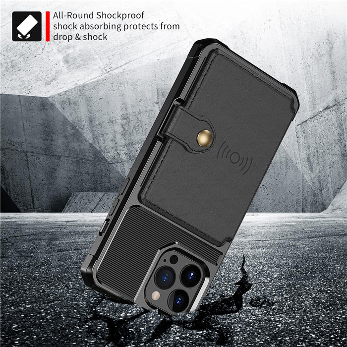 Kickstand Card Holder PU Leather Coated TPU Phone Case