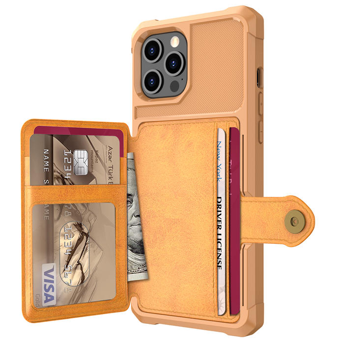 Kickstand Card Holder PU Leather Coated TPU Phone Case