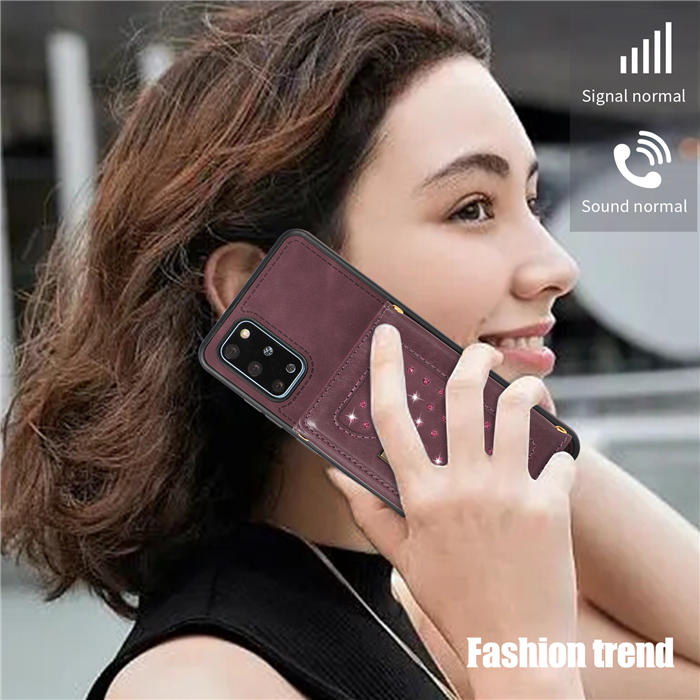 Bling Crossbody Bag Wallet Samsung Galaxy S20 FE Case with Lanyard Strap