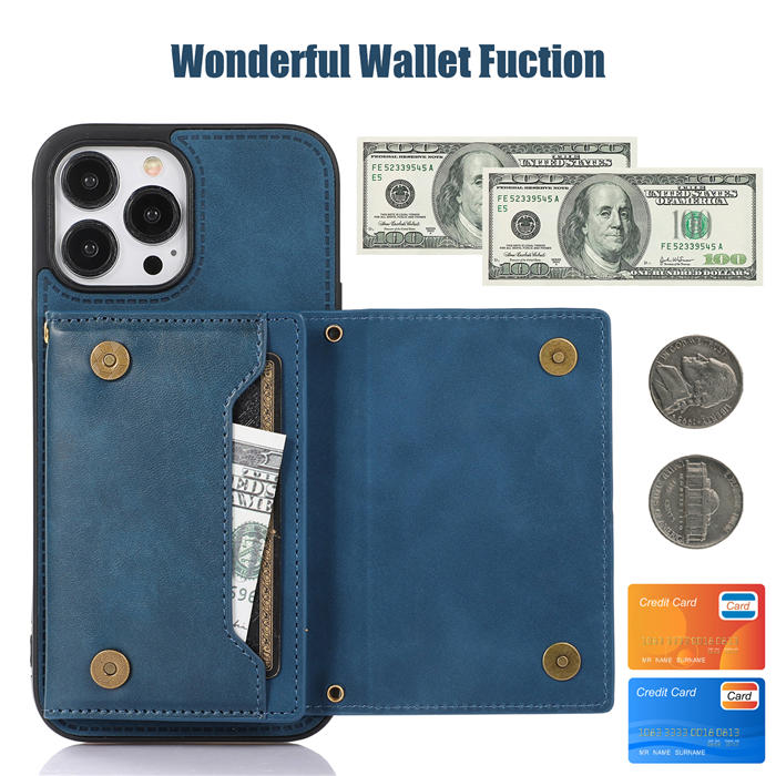 Bling Crossbody Bag Wallet iPhone 13 Pro Max Case with Lanyard Strap