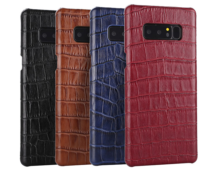 Samsung Galaxy Note 8 Genuine Leather Embossed Crocodile Back Cover Case