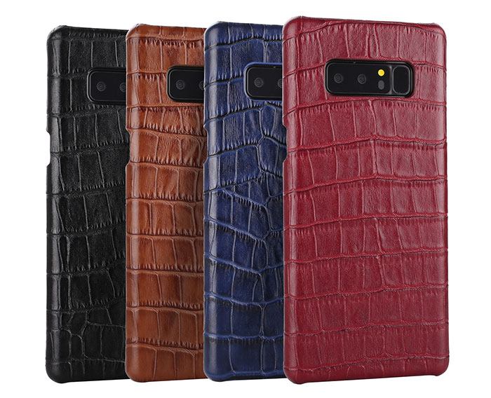 Samsung Galaxy Note 8 Genuine Leather Embossed Crocodile Back Cover Case