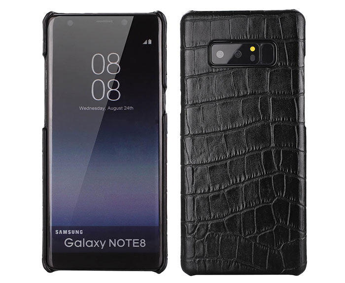 Samsung Galaxy Note 8 Genuine Leather Embossed Crocodile Back Cover Case