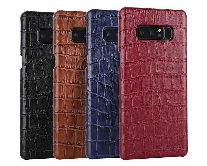 Samsung Galaxy Note 8 Genuine Leather Embossed Crocodile Back Cover Case