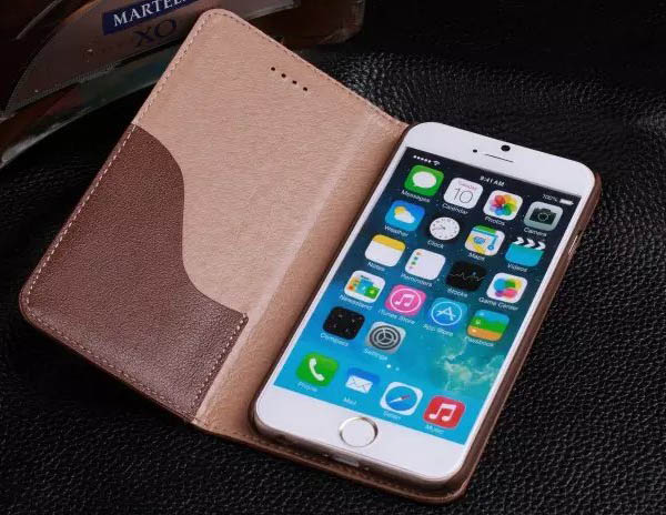 Tree Pattern Genuine Leather Casual Stand Case For iPhone 6S Plus/6 Plus