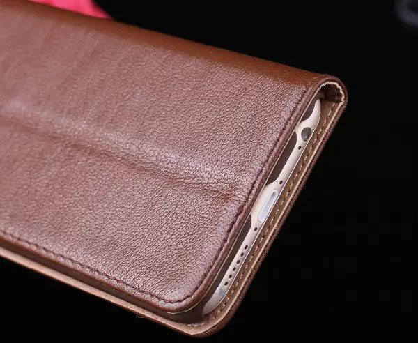 Tree Pattern Genuine Leather Double Windows Stand Case For iPhone 6S Plus/6 Plus