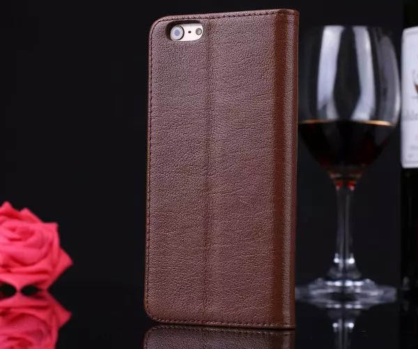 Tree Pattern Genuine Leather Double Windows Stand Case For iPhone 6S Plus/6 Plus