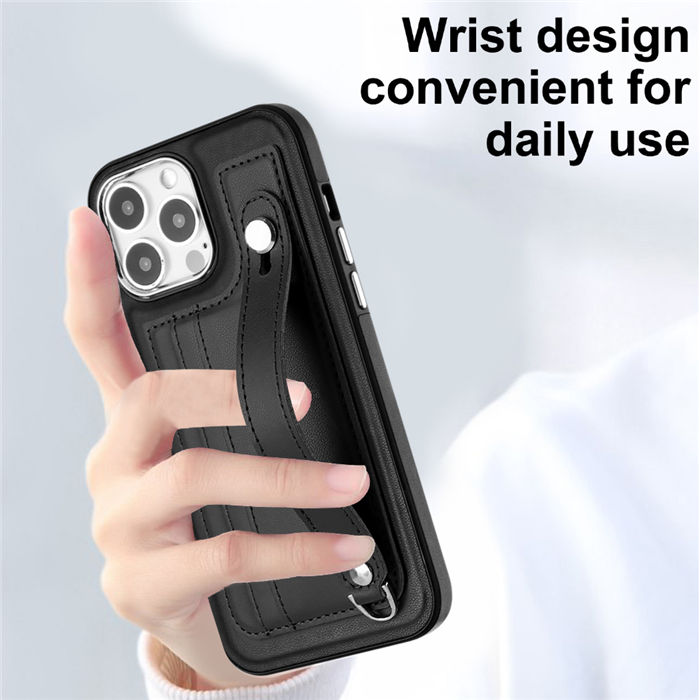 Wrist Design Card Holder TPU + PU Leather Phone Case