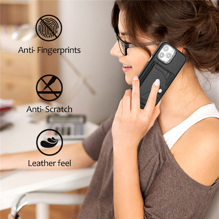Silm Wallet Design Kickstand Card Holder Phone Case