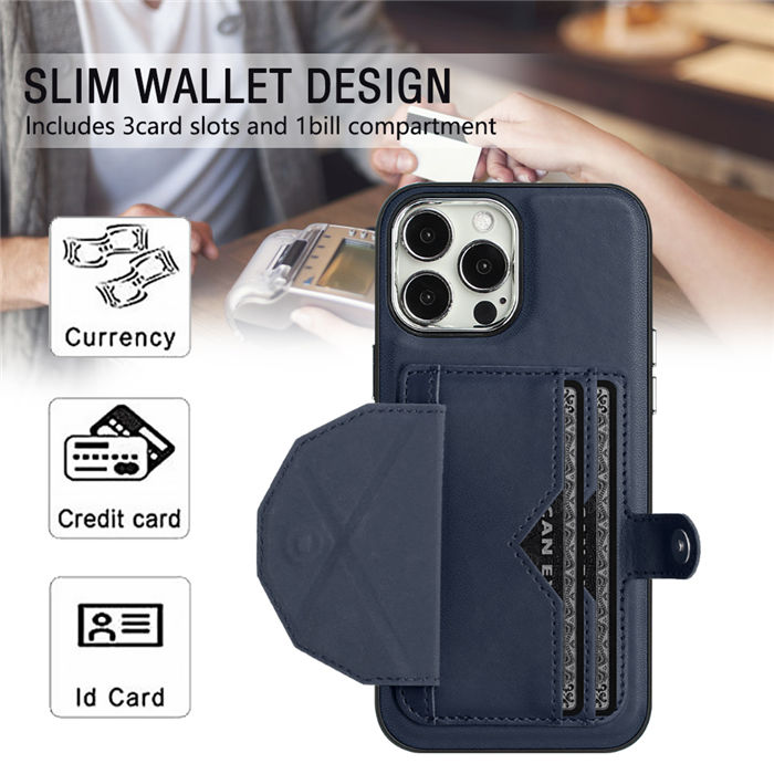 Silm Wallet Design Kickstand Card Holder Phone Case