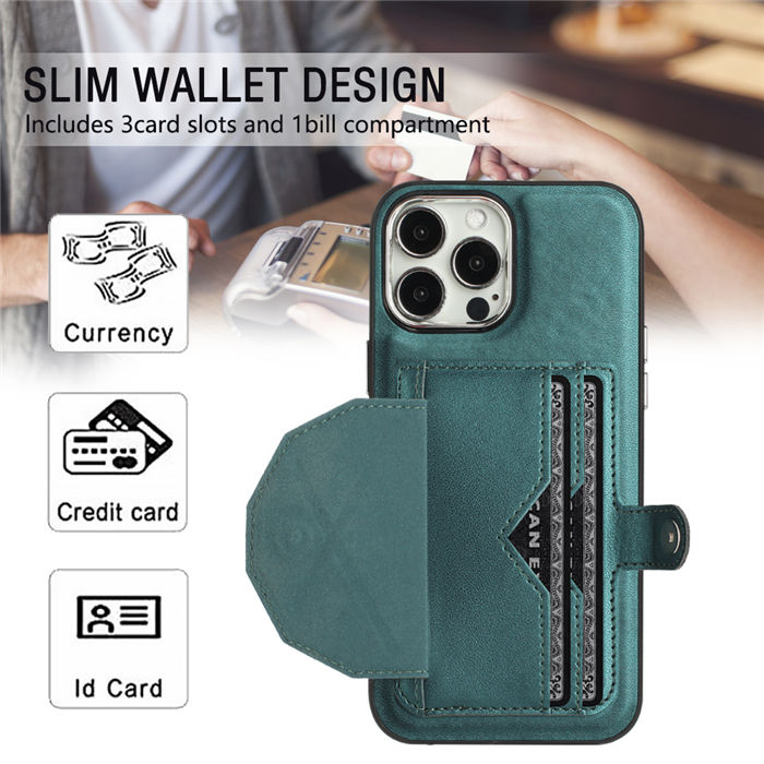 Silm Wallet Design Kickstand Card Holder Phone Case