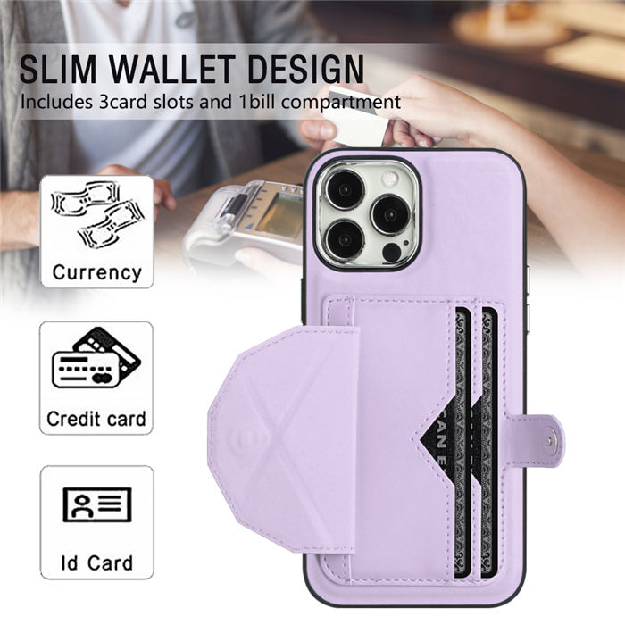 Silm Wallet Design Kickstand Card Holder Phone Case