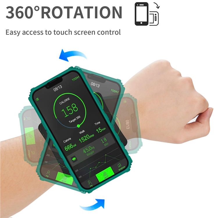 Samsung Galaxy S22 Ultra Kickstand Sports Wristband Case Green