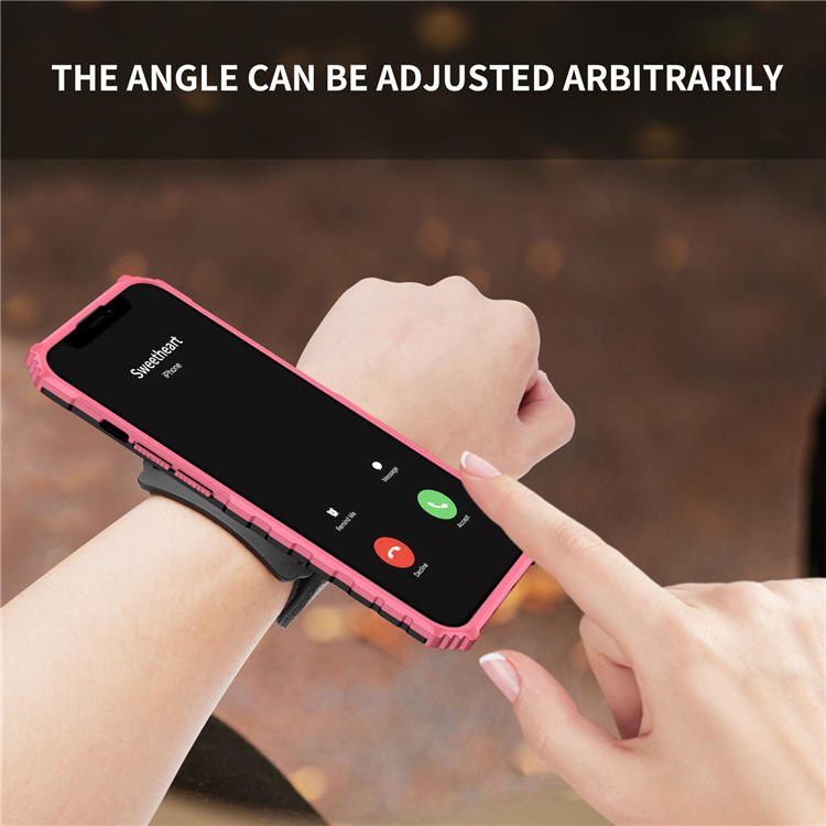 Samsung Galaxy S22 Ultra Kickstand Sports Wristband Case Pink