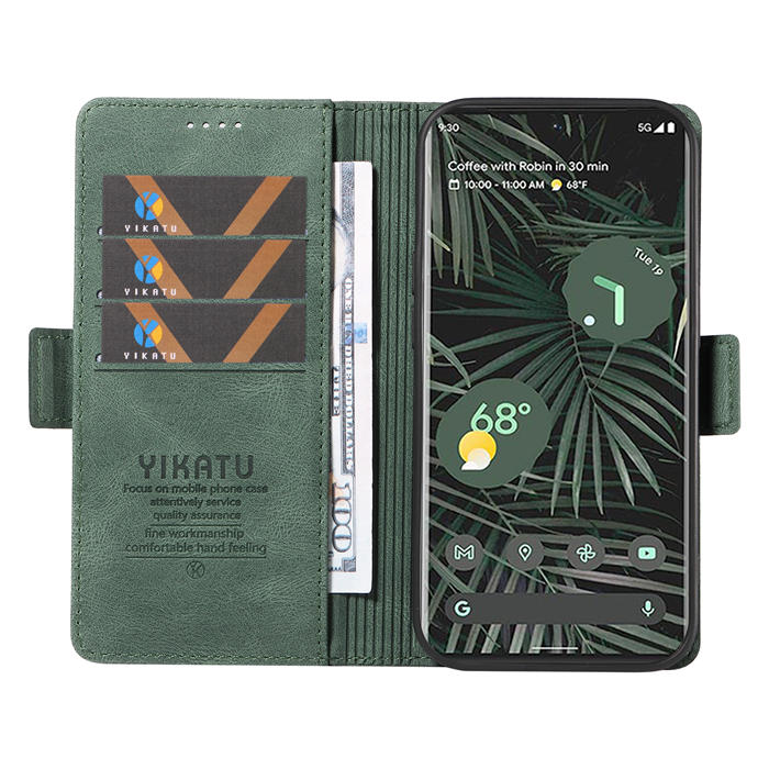 YIKATU Google Pixel 6 Pro Wallet Kickstand Case