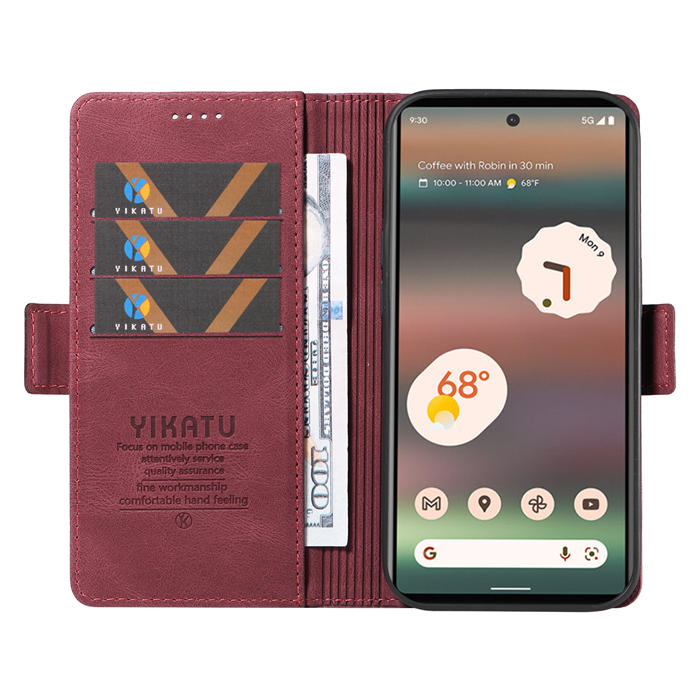 YIKATU Google Pixel 6A Wallet Kickstand Case