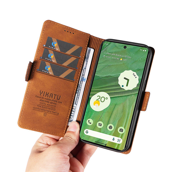 YIKATU Google Pixel 7 Wallet Kickstand Case