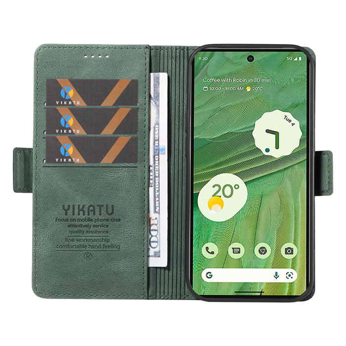 YIKATU Google Pixel 7 Wallet Kickstand Case