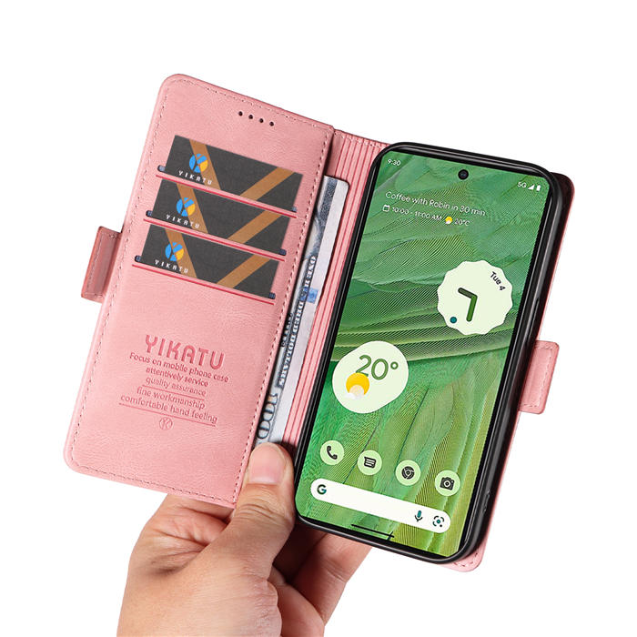 YIKATU Google Pixel 7 Wallet Kickstand Case