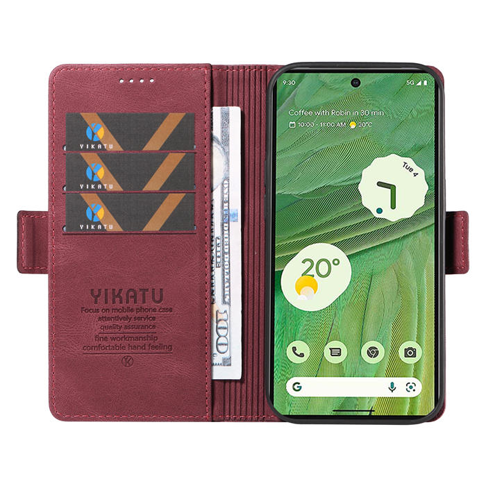 YIKATU Google Pixel 7 Wallet Kickstand Case