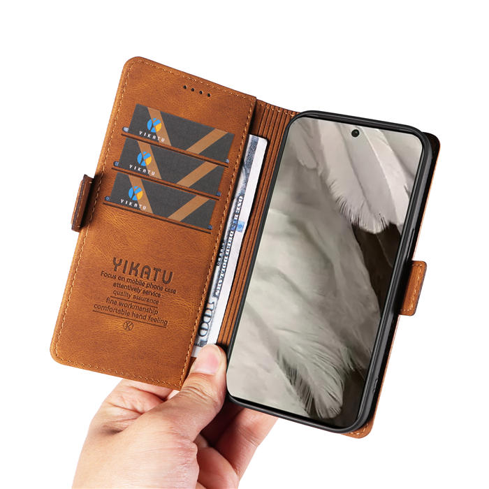 YIKATU Google Pixel 8 Wallet Kickstand Case