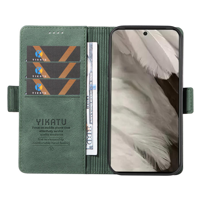 YIKATU Google Pixel 8 Wallet Kickstand Case