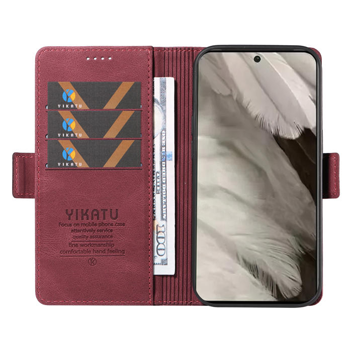 YIKATU Google Pixel 8 Wallet Kickstand Case