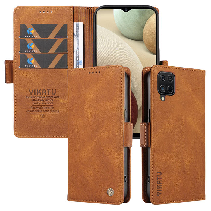 YIKATU Samsung Galaxy A12 5G Wallet Kickstand Case