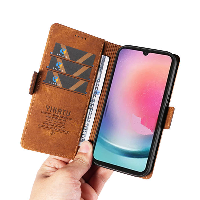 YIKATU Samsung Galaxy A24 4G Wallet Kickstand Case