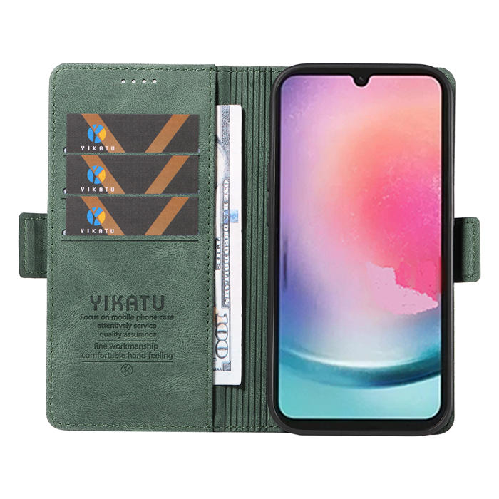 YIKATU Samsung Galaxy A24 4G Wallet Kickstand Case