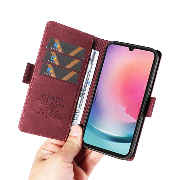 YIKATU Samsung Galaxy A24 4G Wallet Kickstand Case