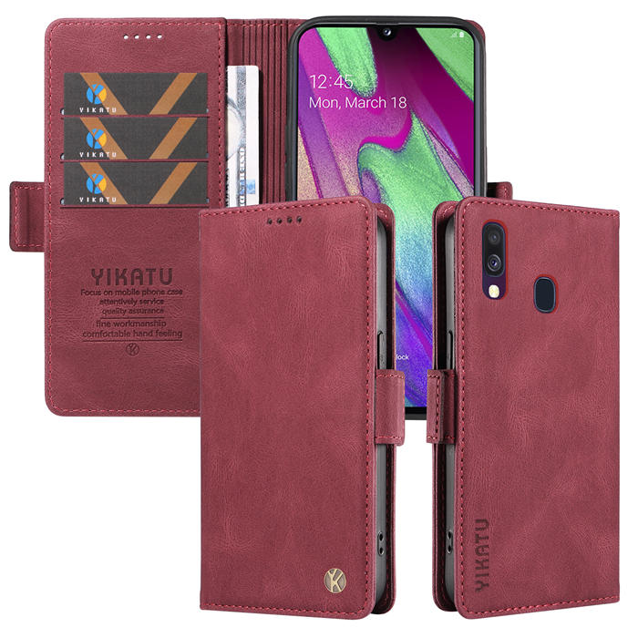 YIKATU Samsung Galaxy A40 Wallet Kickstand Case