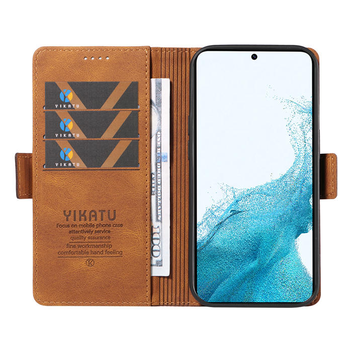 YIKATU Samsung Galaxy S21 FE Wallet Kickstand Case