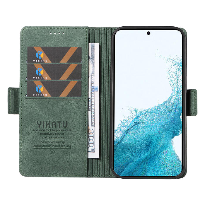 YIKATU Samsung Galaxy S21 FE Wallet Kickstand Case