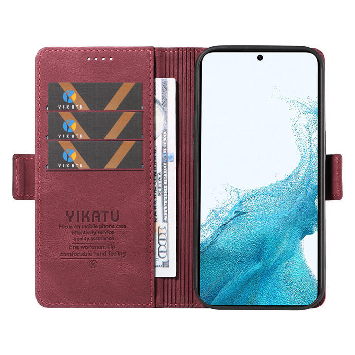 YIKATU Samsung Galaxy S21 FE Wallet Kickstand Case