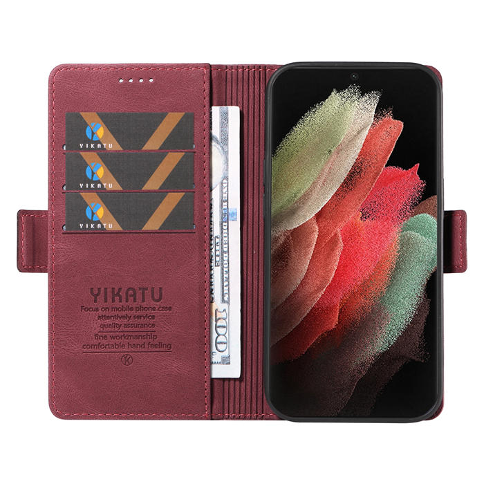 YIKATU Samsung Galaxy S21 Ultra Wallet Kickstand Case