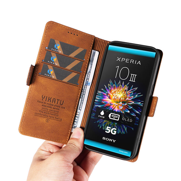 YIKATU Sony Xperia 10 III Wallet Kickstand Case