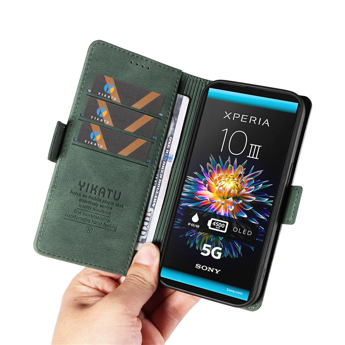 YIKATU Sony Xperia 10 III Wallet Kickstand Case