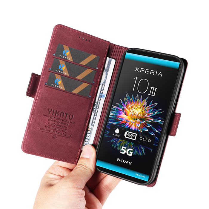 YIKATU Sony Xperia 10 III Wallet Kickstand Case