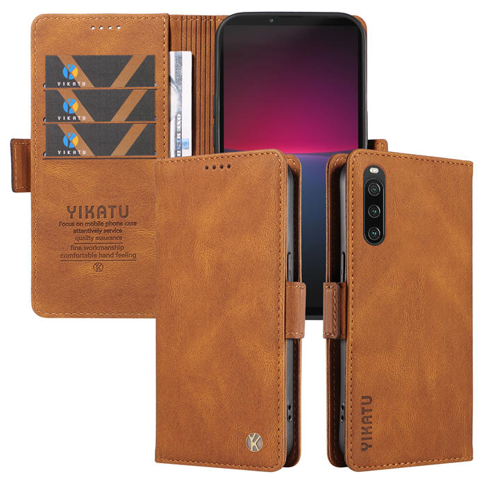 YIKATU Sony Xperia 10 IV Wallet Kickstand Case