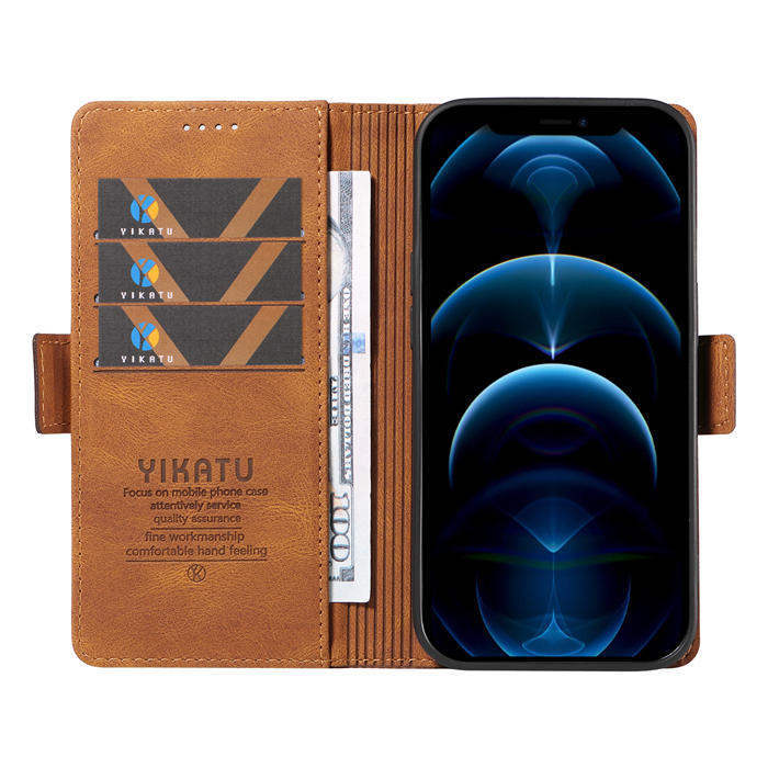YIKATU iPhone 12/12 Pro Wallet Kickstand Case