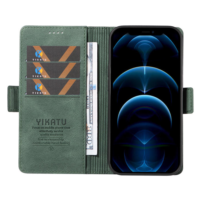 YIKATU iPhone 12/12 Pro Wallet Kickstand Case