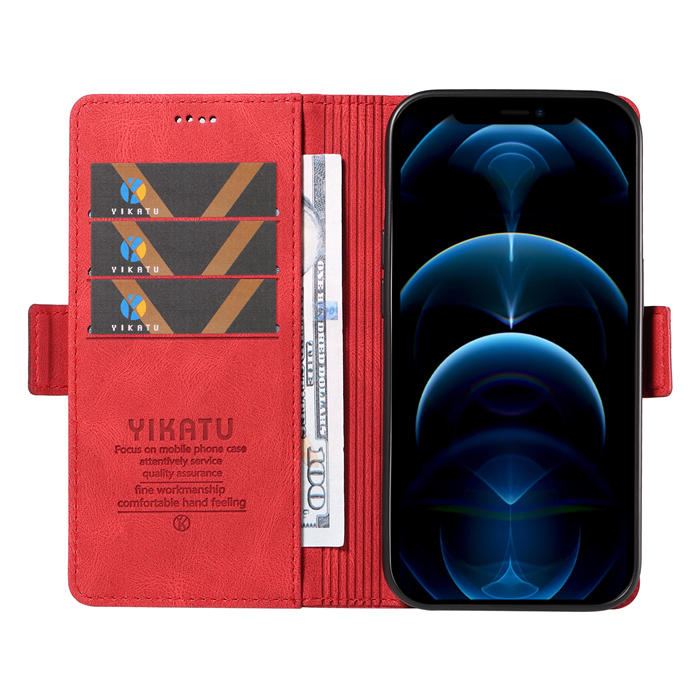 YIKATU iPhone 12/12 Pro Wallet Kickstand Case