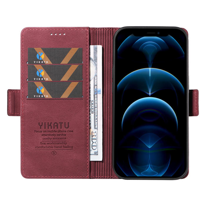 YIKATU iPhone 12 Pro Max Wallet Kickstand Case