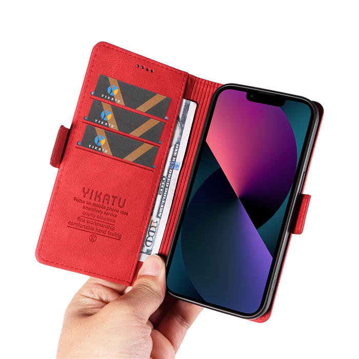 YIKATU iPhone 13 Wallet Kickstand Case