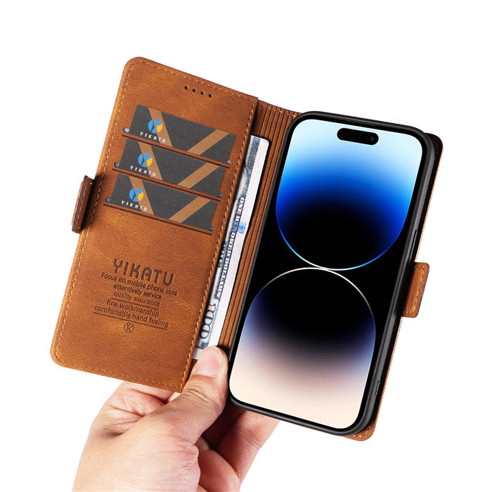 YIKATU iPhone 14 Pro Wallet Kickstand Case