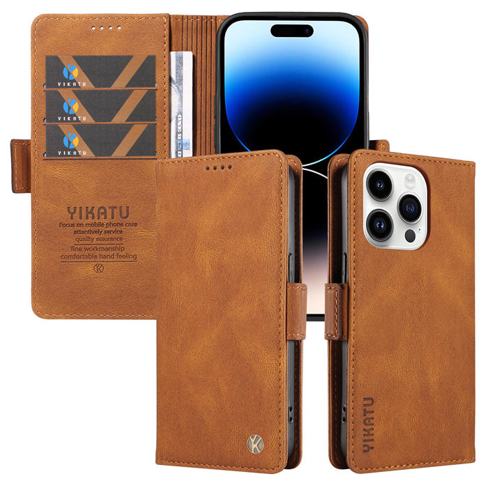 YIKATU iPhone 14 Pro Wallet Kickstand Case