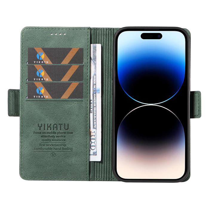 YIKATU iPhone 14 Pro Wallet Kickstand Case