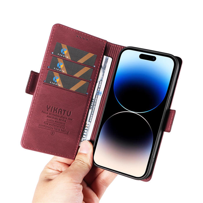 YIKATU iPhone 14 Pro Wallet Kickstand Case